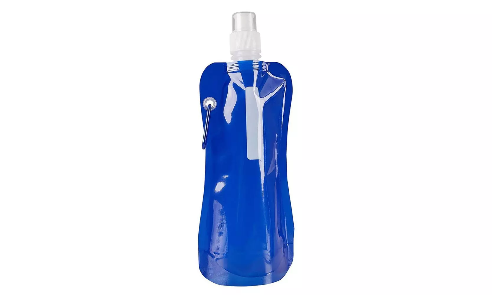 12-Pack 16 oz Collapsible Water Bottle, BPA Free Water Pouches with Carabiner - Primary Image