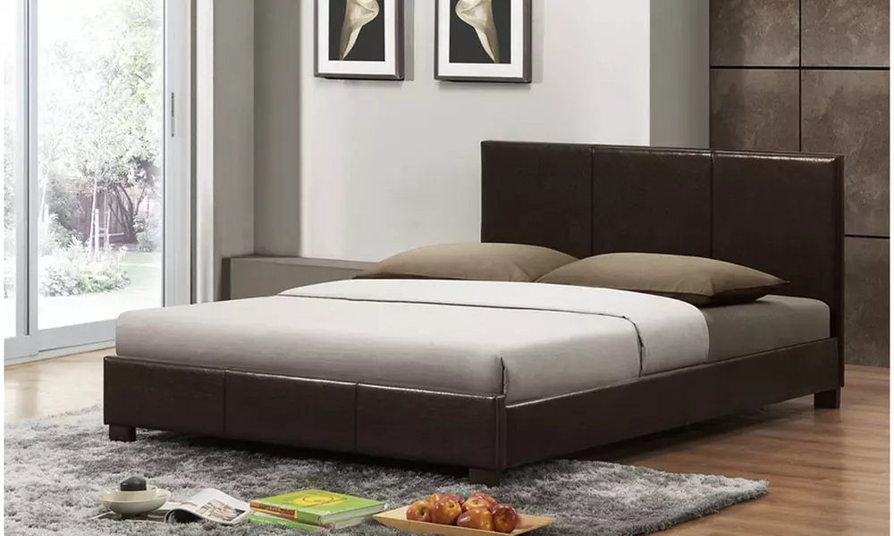Modern Upholstered Platform Bed - Primary Image