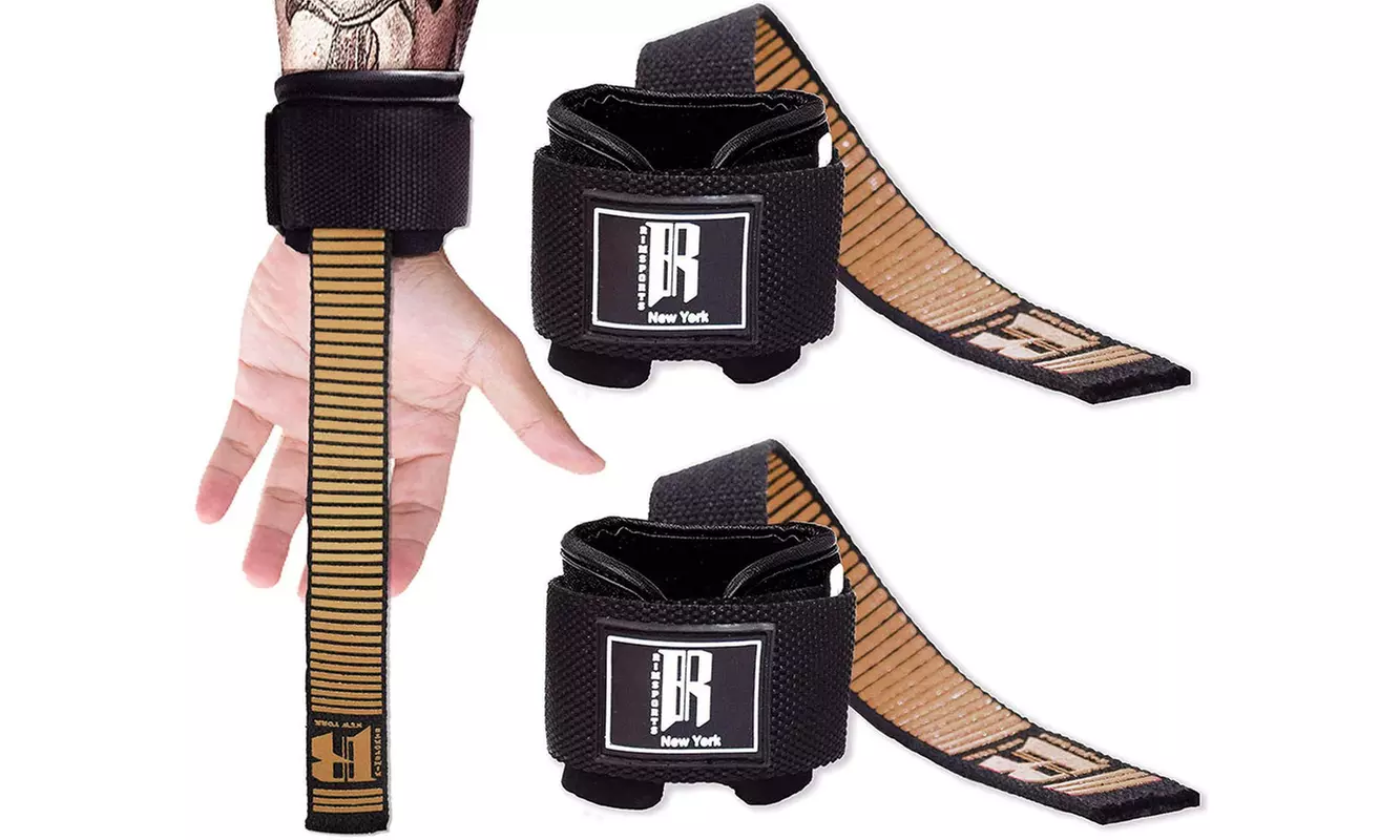 RIMSports Weight Lifting Deadlift Straps with Wrist Support - Primary Image