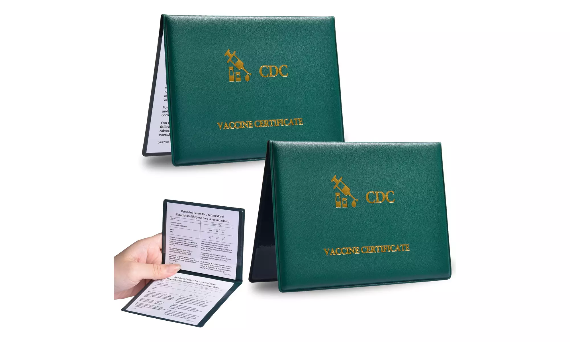 3 Pack Vaccine Card Holder Vaccination Passport Holder  - Primary Image