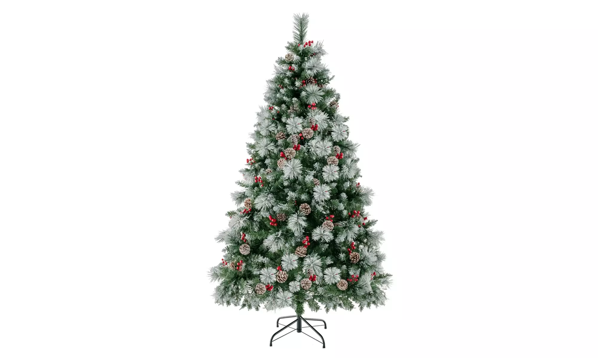 Costway 6 FT Pre-Lit Artificial Christmas Tree Hinged Pine Needles 350 LED Light