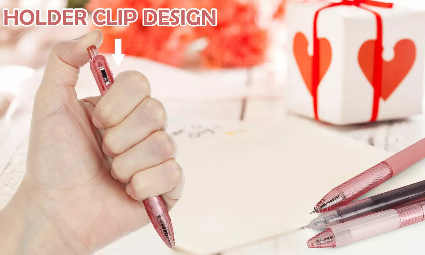 Pastel Gel Pens Set Cute Retractable 0.5mm Fine Point Smooth Writing Pens 7Pcs