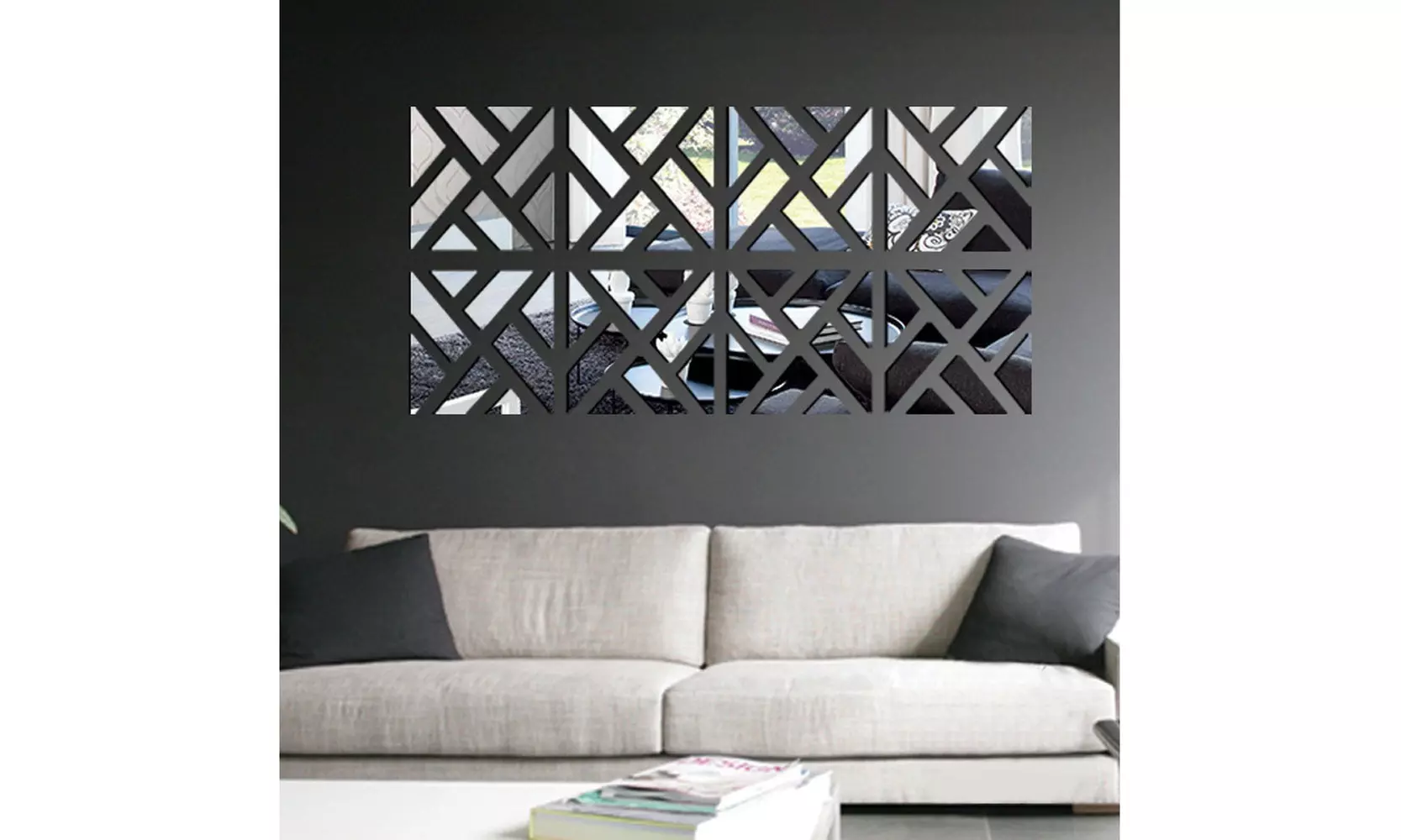 32Pcs Removable 3D Mirror Acrylic Wall Sticker DIY Art Vinyl Decal Home Decor - Primary Image