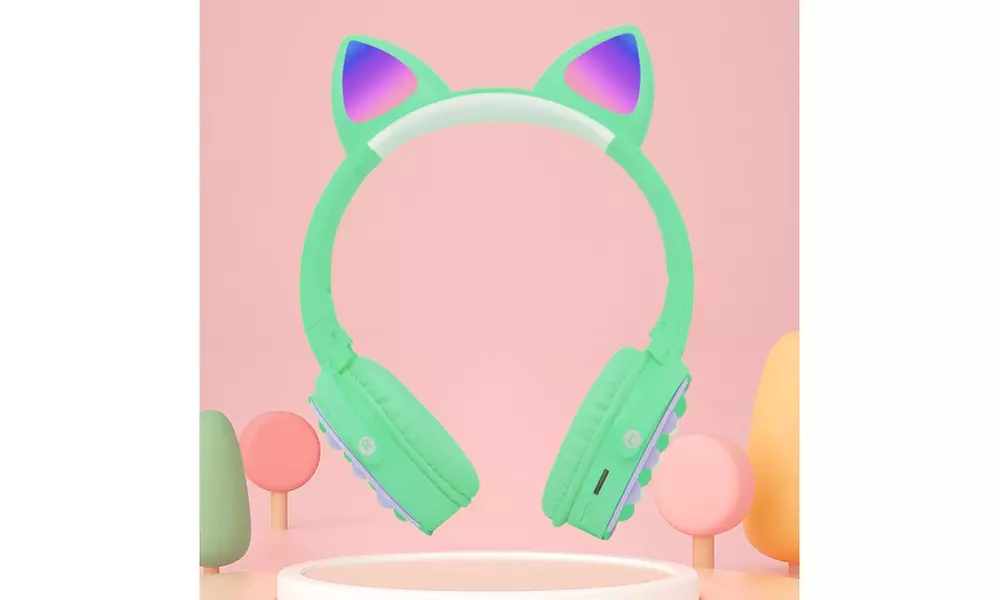 Kids Toy Headset, Wireless Bluetooth Headphone Headphone Fidget Toy Green - Second Medium