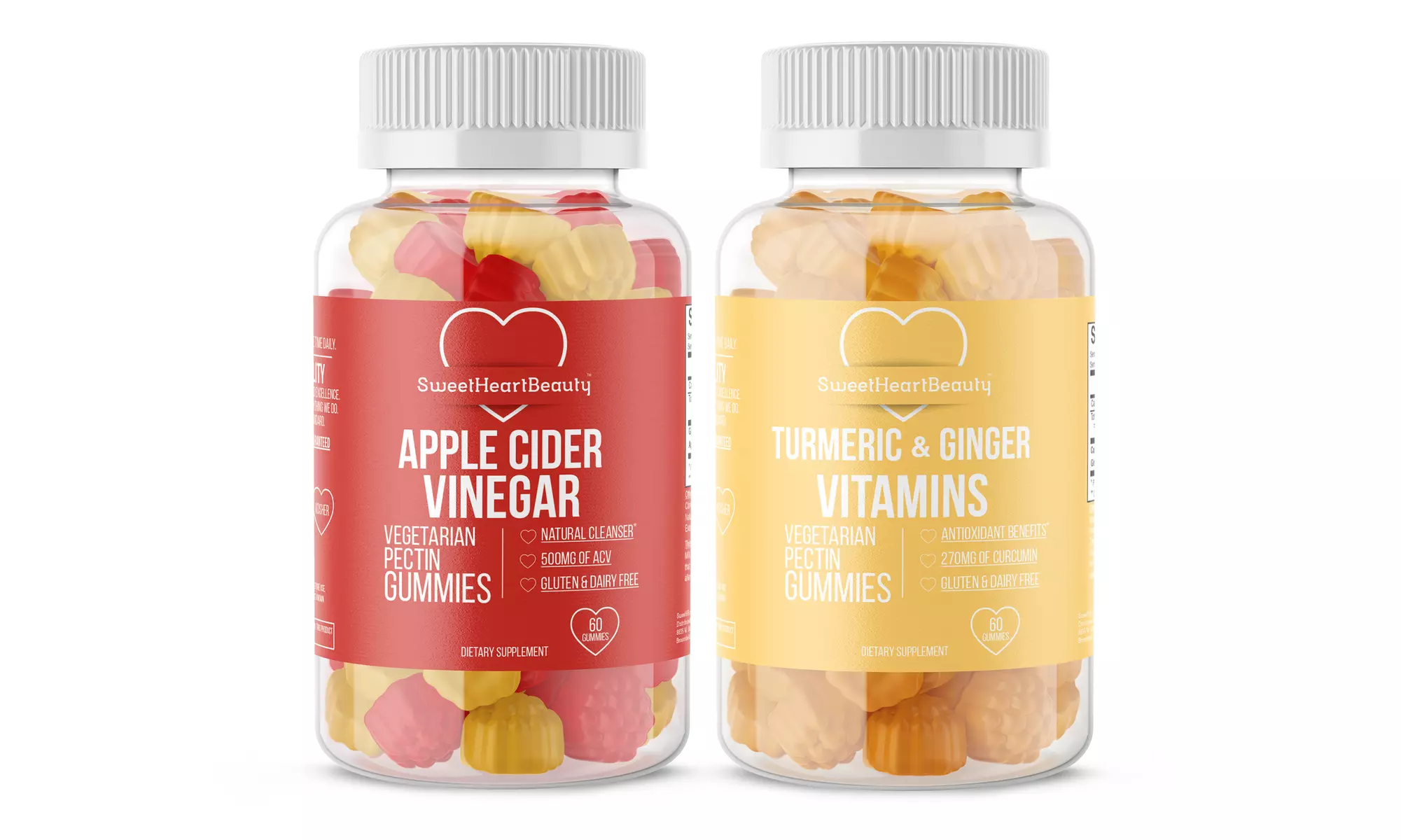 Apple Cider Vinegar & Turmeric Ginger Gummy Vitamins (Combo) - Primary Image