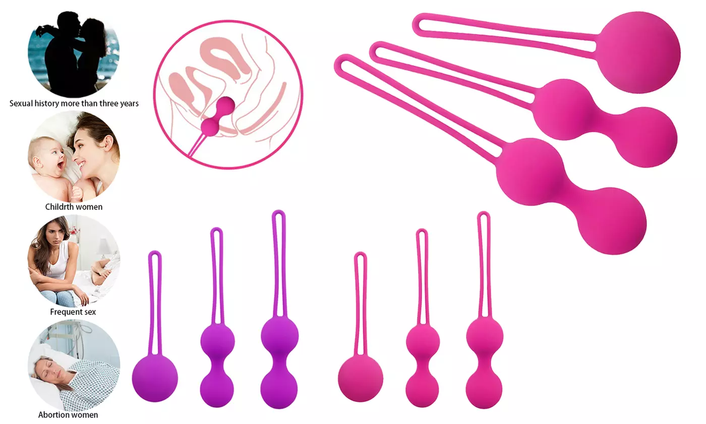 3Pcs/set Silicone Kegal Exercise Balls Tightening Vaginal Muscle Control