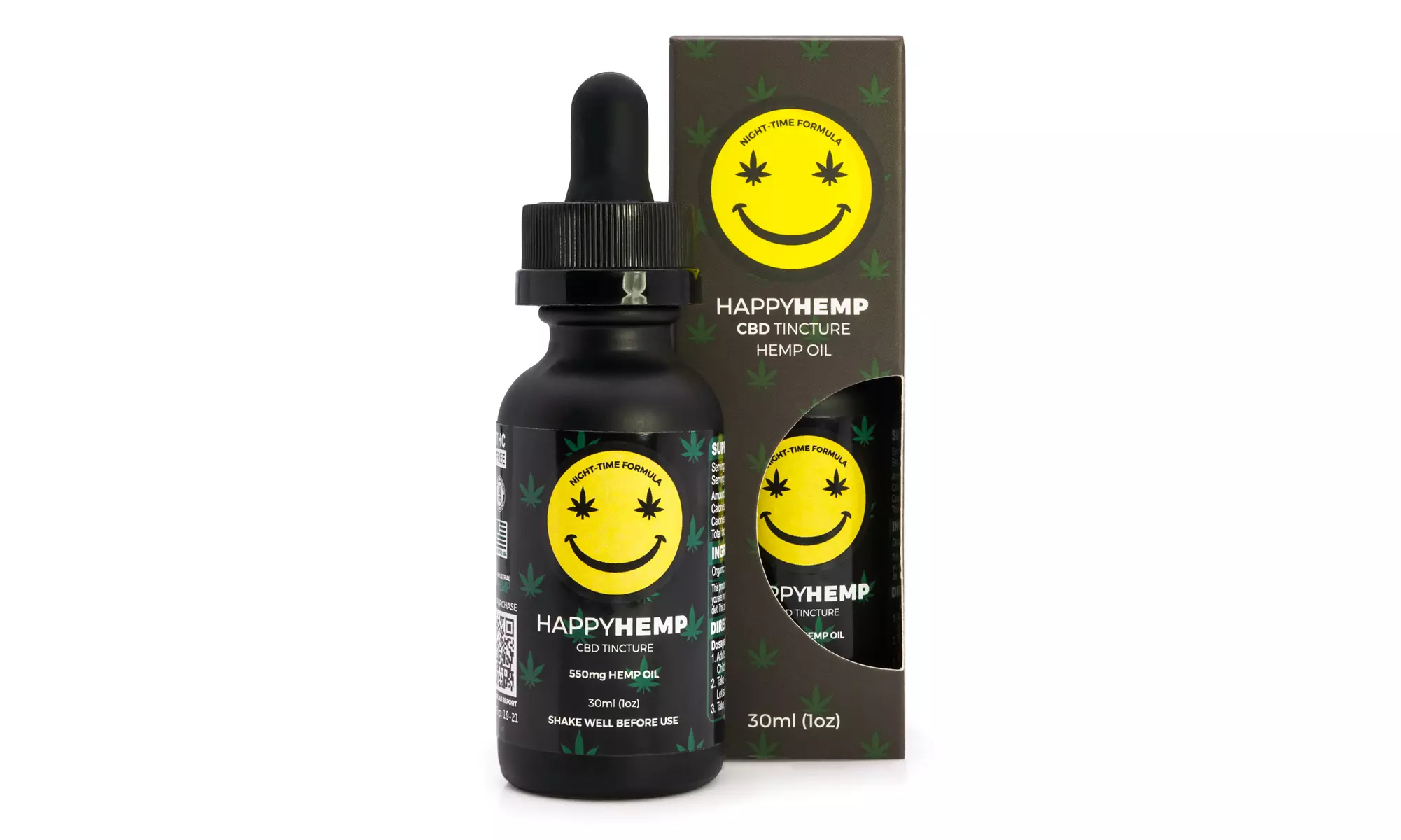 Happy Hemp CBD Oil Tinctures - MCT Oil and Hemp Oil