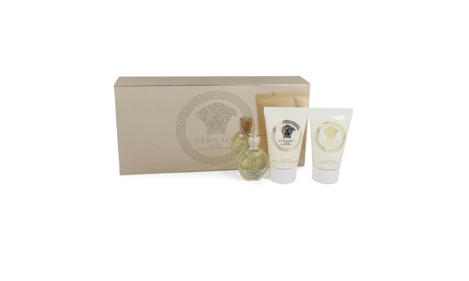 Versace Eros Pour Femme Eau De Parfum 3pc Miniature Gift Set For Women