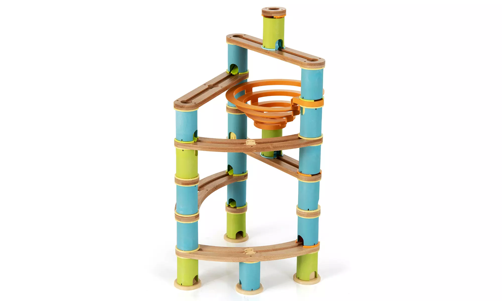 Costway Wooden Marble Run Construction 111PCS STEM Educational Learning Toys