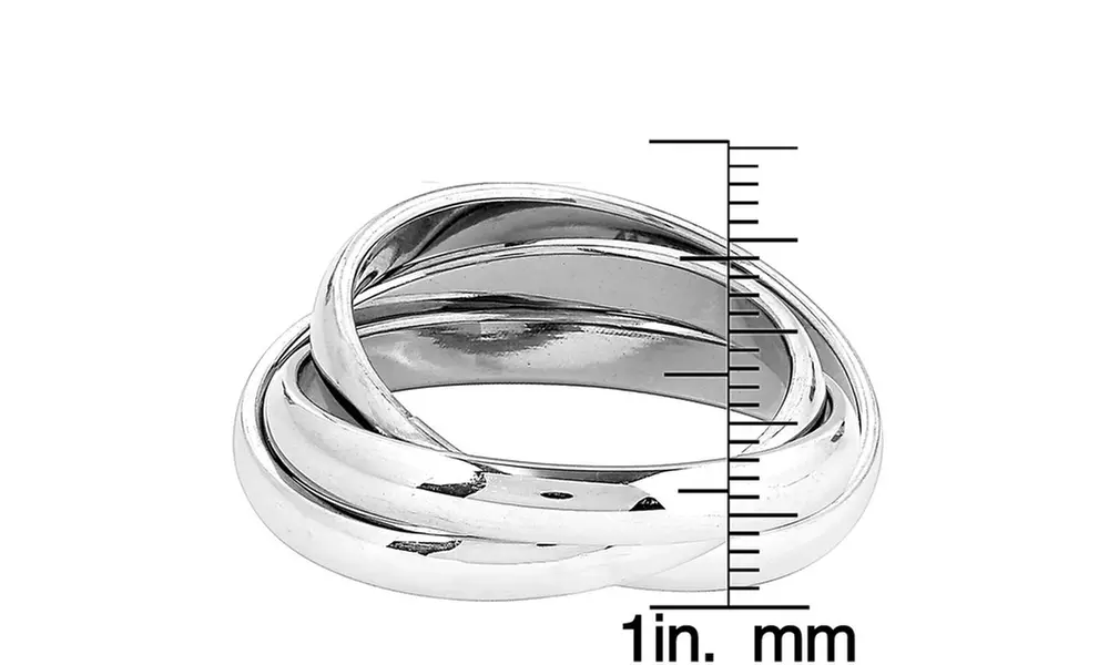 Stainless Steel Intertwined Triple Band Ring