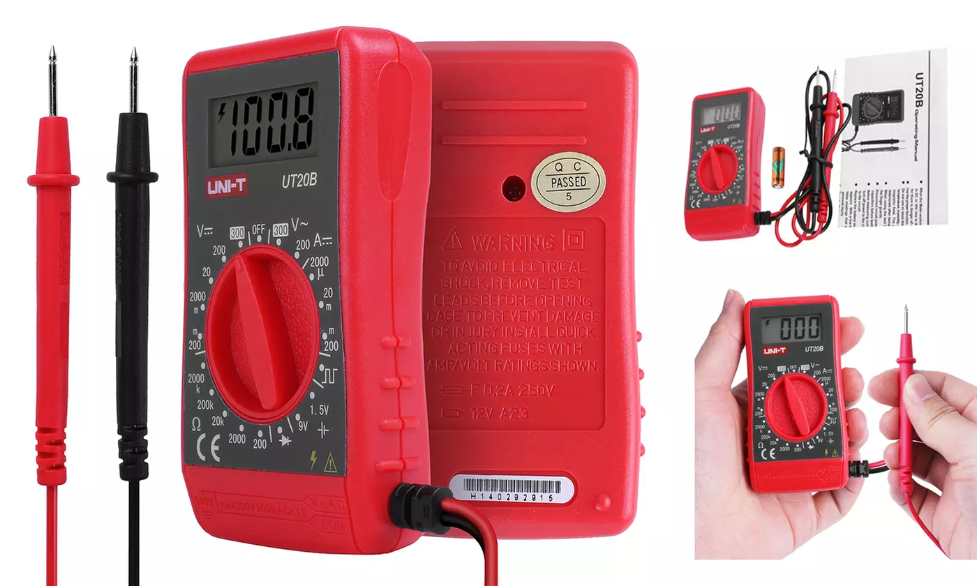 UNI-T UT20B Handheld Mini Digital Multimeter Voltmeter AC/DC Ohm Meter - Primary Image