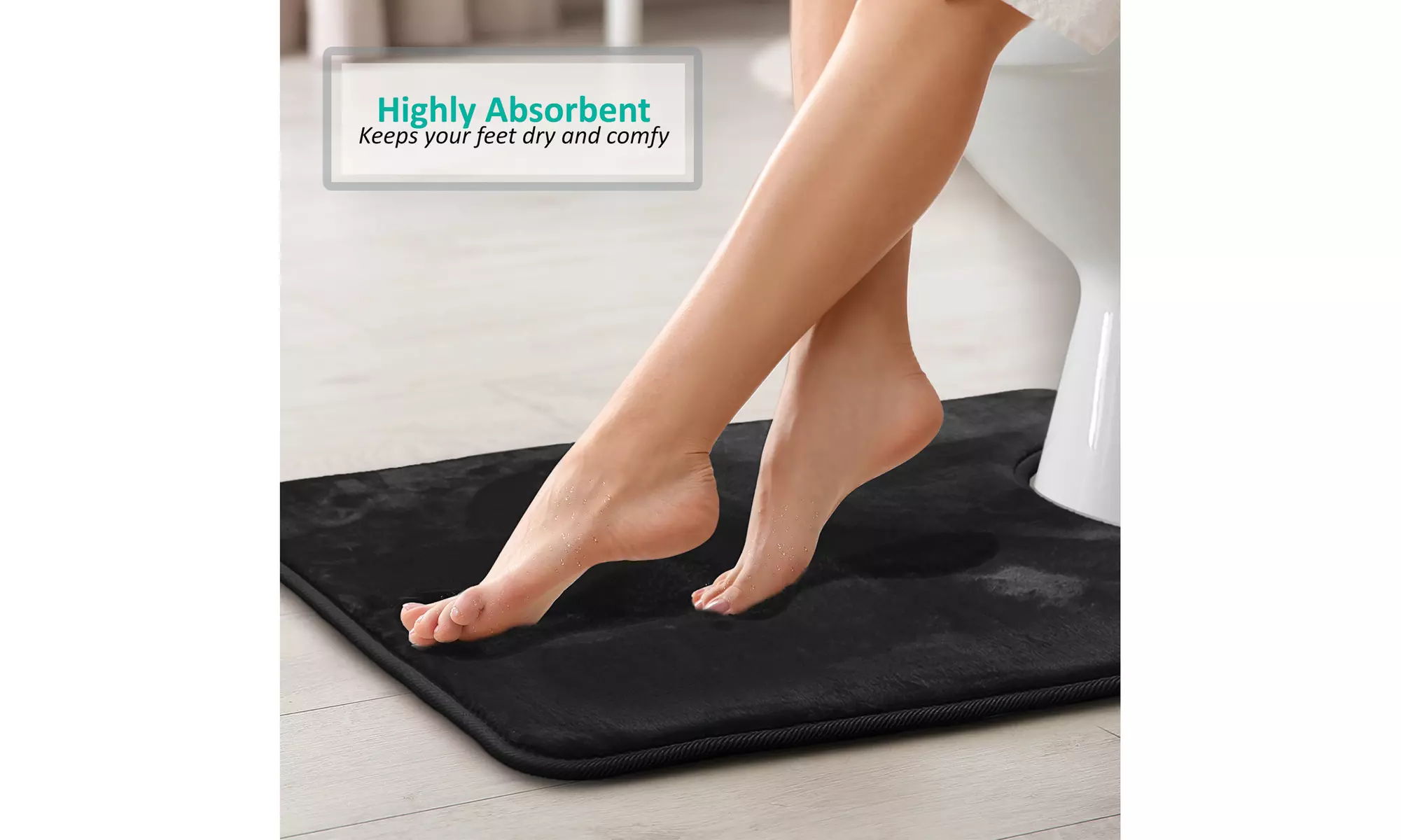 Memory Foam Bathroom Rug Set, Contour, Large, Small or 3-Piece Bathroom Mat Set