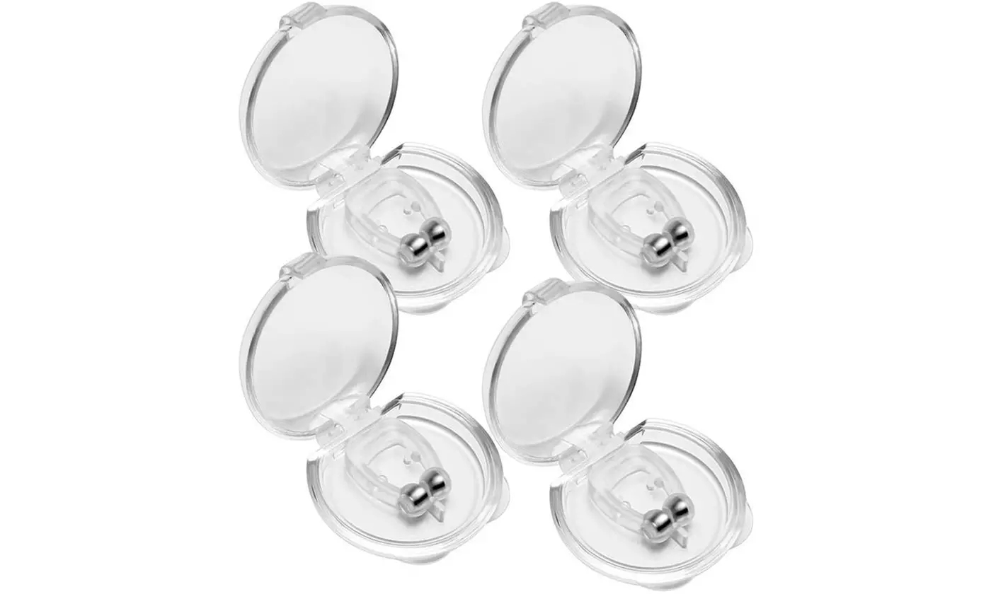 4 Pack Silicone Clip Magnetic Anti Snore Stop Snoring Nose Clips Sleeping Aid