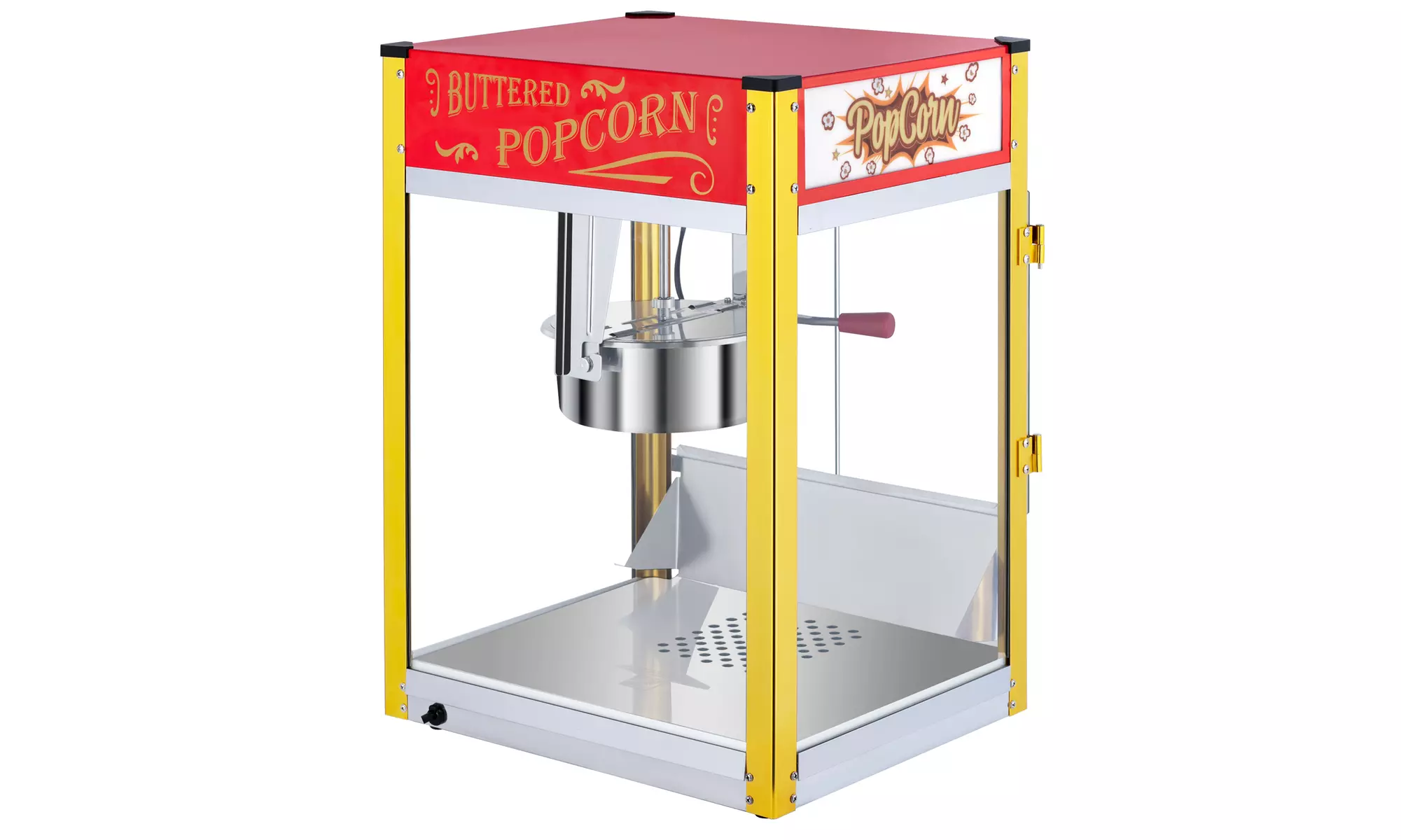 8oz Double Door Countertop Style Popcorn Machine with Stainless Steel Kettle - Primary Image