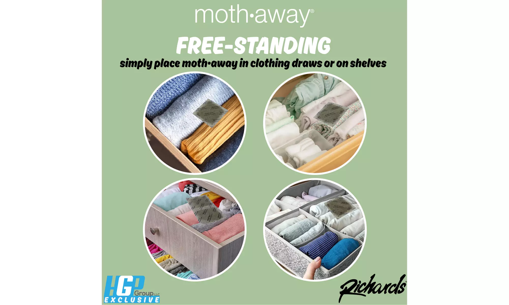 Moth Away All Natural Herbal Moth Repellent Sachets (Standard or Jumbo Sized)