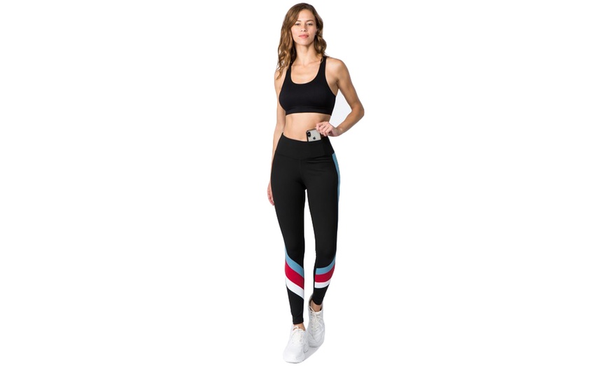 Image 2: Women's Active Triple Color Block Workout Legging