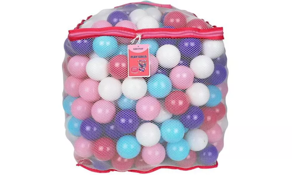 Click N' Play Pack of 200 Crush Proof Plastic Play Balls - Feminine Colors  - Primary Image