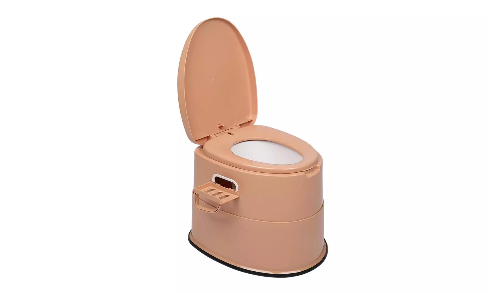 Folding Portable Travel Toilet Lightweight Commode for Indoor and Outdoor White - Second Medium