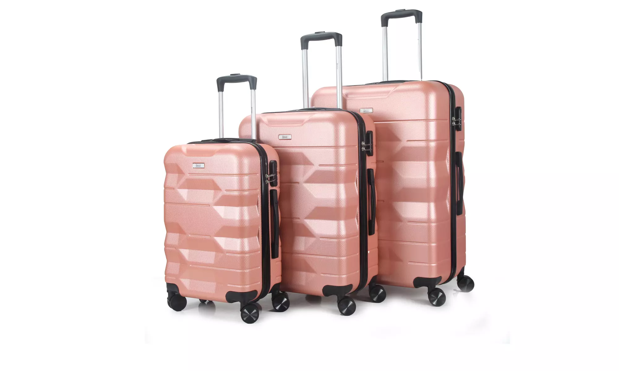 3-Piece Hardside Luggage Set with 360 Dual Spinner Wheels and Combo Lock