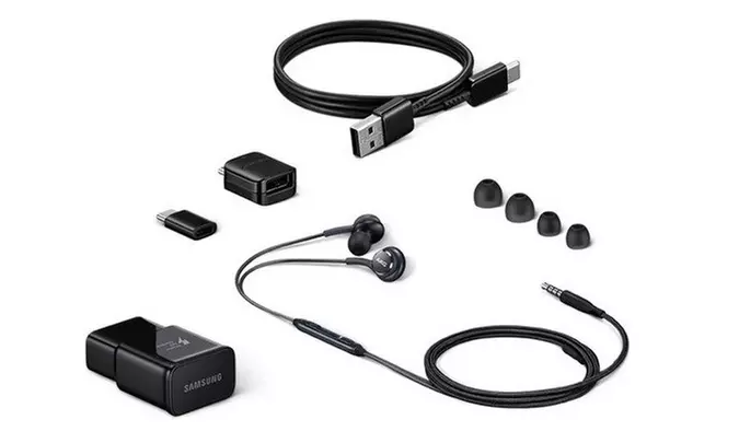 Samsung Accessories Bundle for Galaxy S8 S9 Note 8 9 OEM Charger Headphone Set  - Primary Image