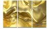 Golden Cloth Texture - Abstract Digital Art Metal Wall Art