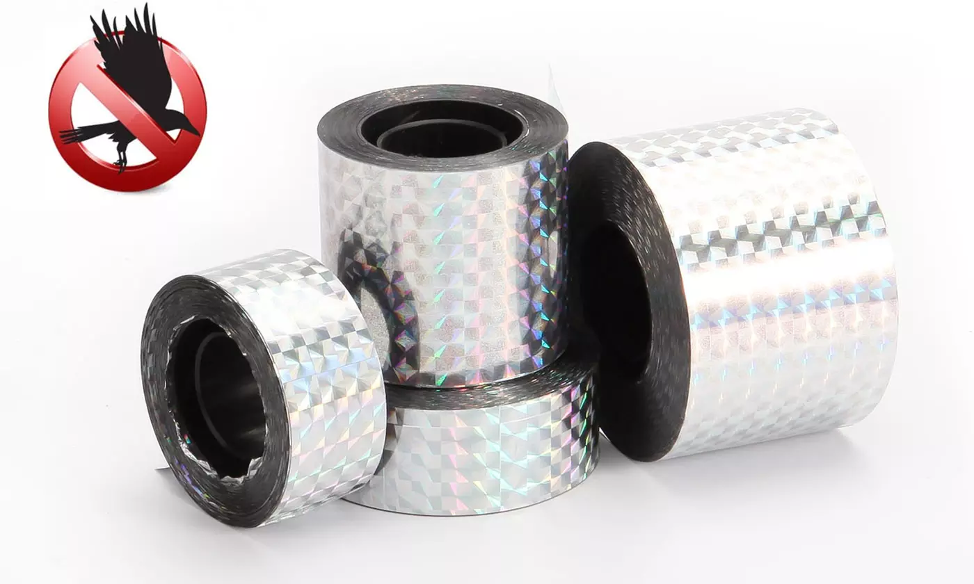 Bird Deterrent Reflective Scare Tape Ribbon Pest Control Dual-sided Repellent - Primary Image