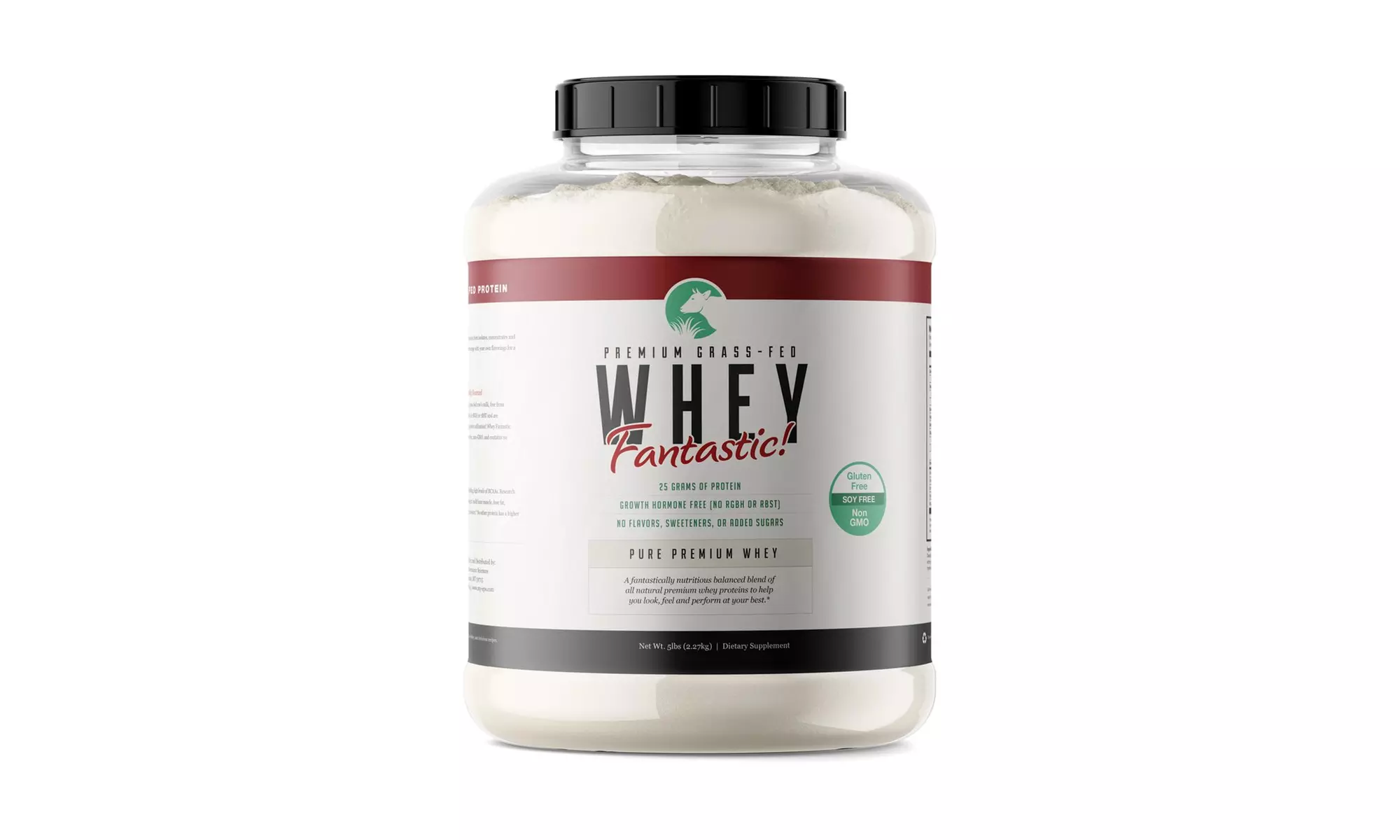 Whey Fantastic 5LB 100% Premium Grass Fed Whey Protein, Unflavored, 5 lbs - Primary Image