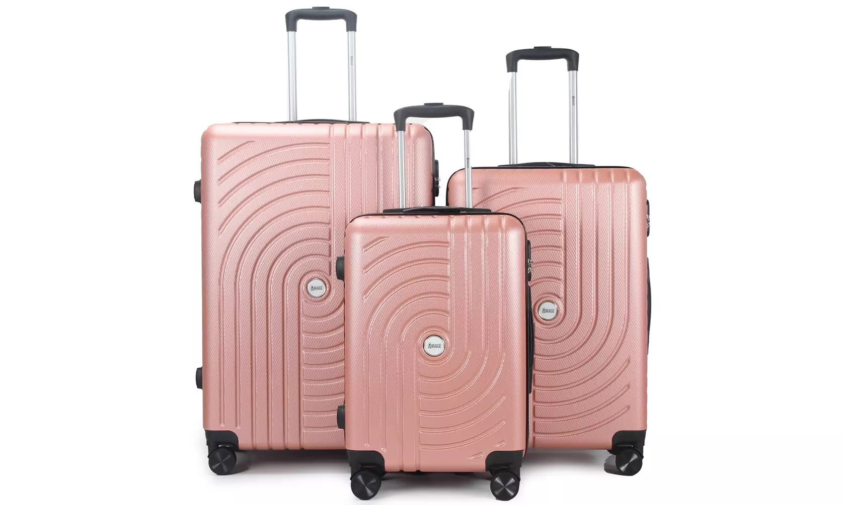 3-Piece Hardside Luggage Set with 360 Dual Spinner Wheels and Combo Lock