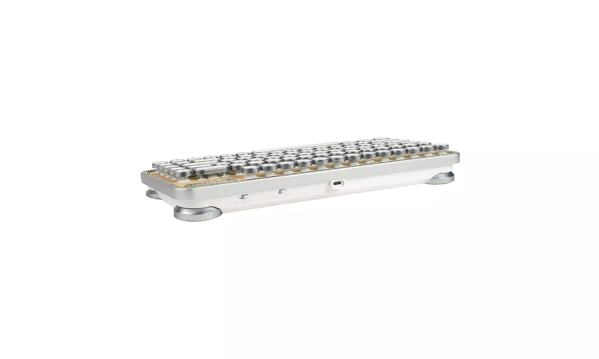 Azio Retro Compact Mechanical Keyboard with Arm Rest (Maple) - Second Medium