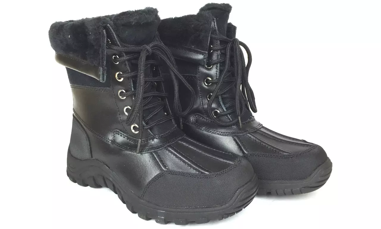 Women's Snow Boots Waterproof Fur Lined Lace UP (D,M) 2076 - Primary Image