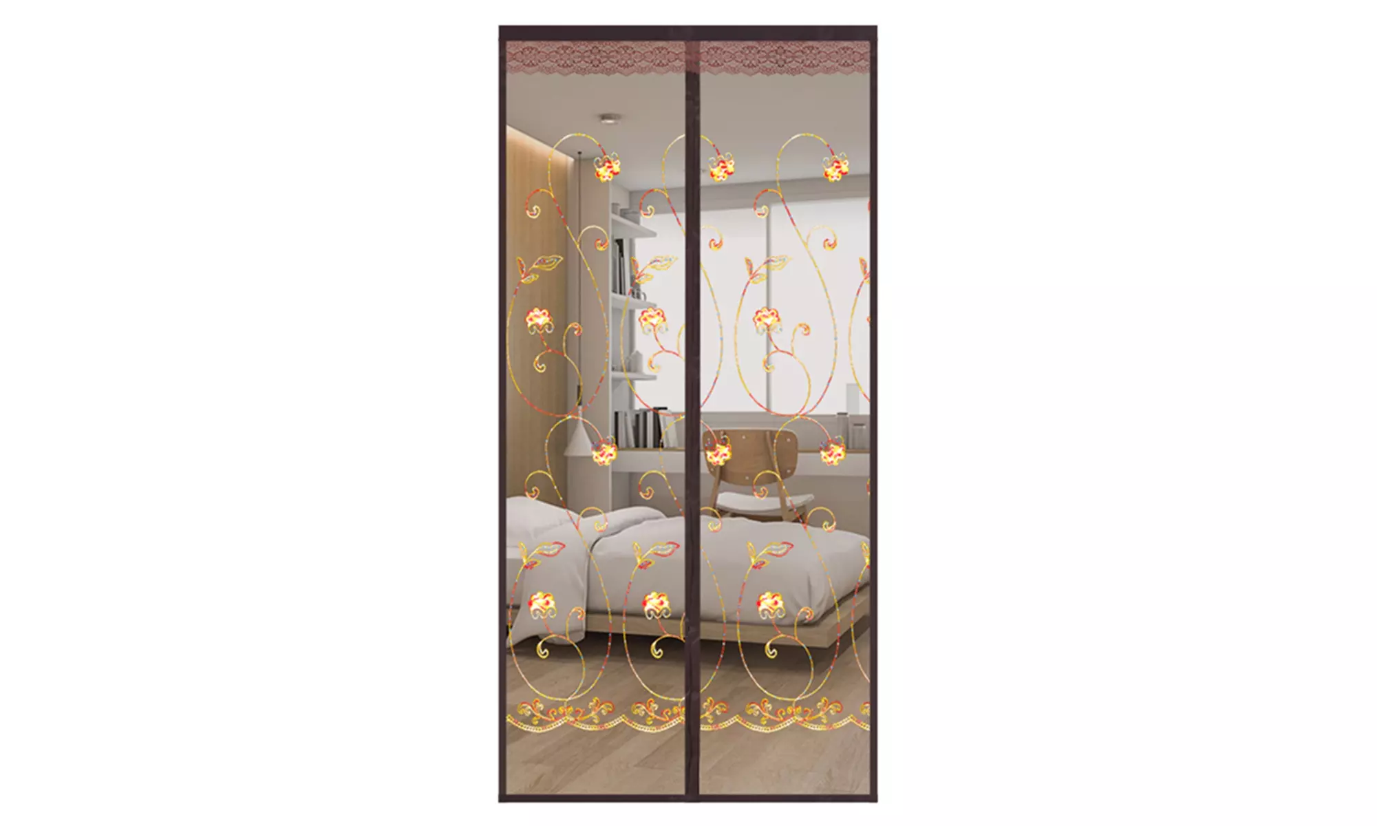 Magnetic Screen Door Easy Install Keeps Bugs Out Let Pet and Kid Friendly - Primary Image