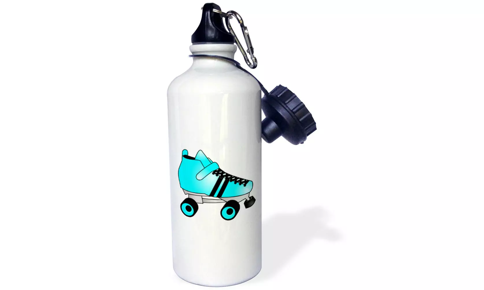 Water Bottle Skating Gifts  Blue and Black Roller Skate - Image 2
