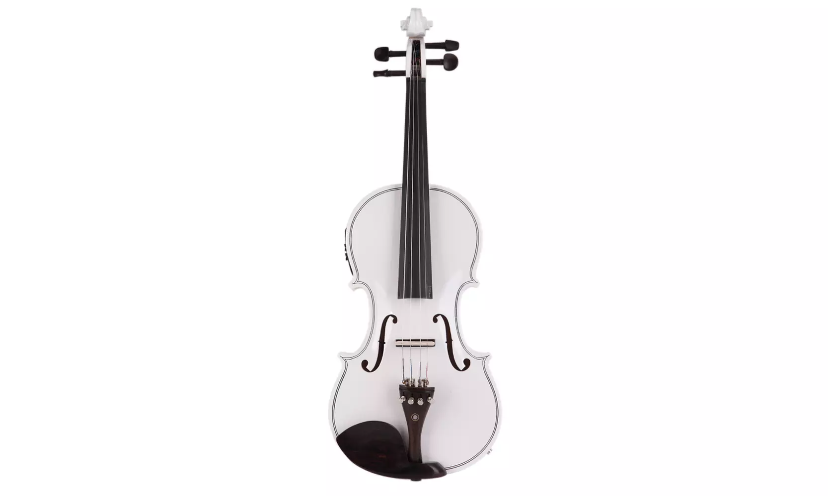  Glarry 4/4 Solid Wood EQ Violin for Beginners, White  - Primary Image