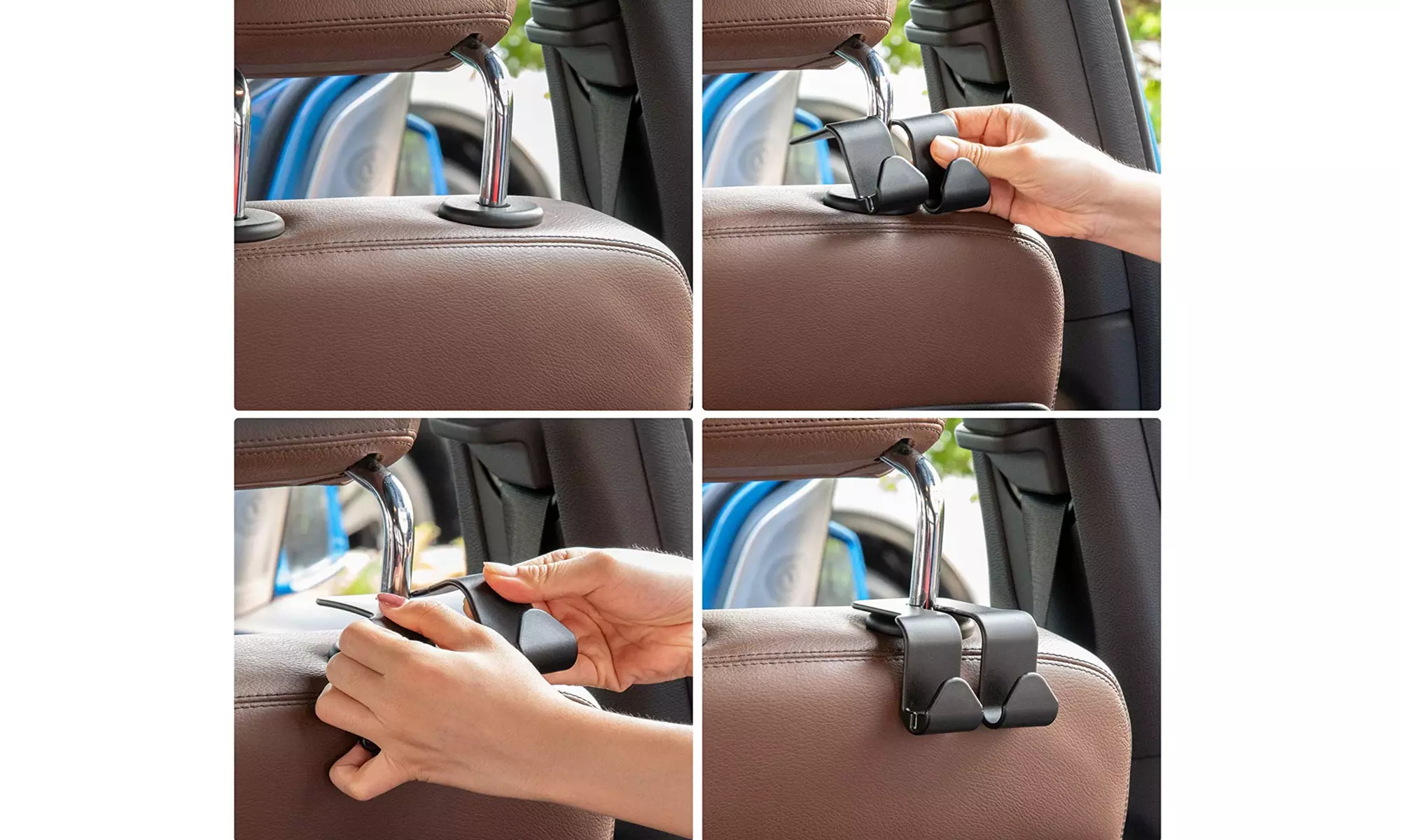Multifunctional Car Vehicle Back Seat Hook ( Set of 2)