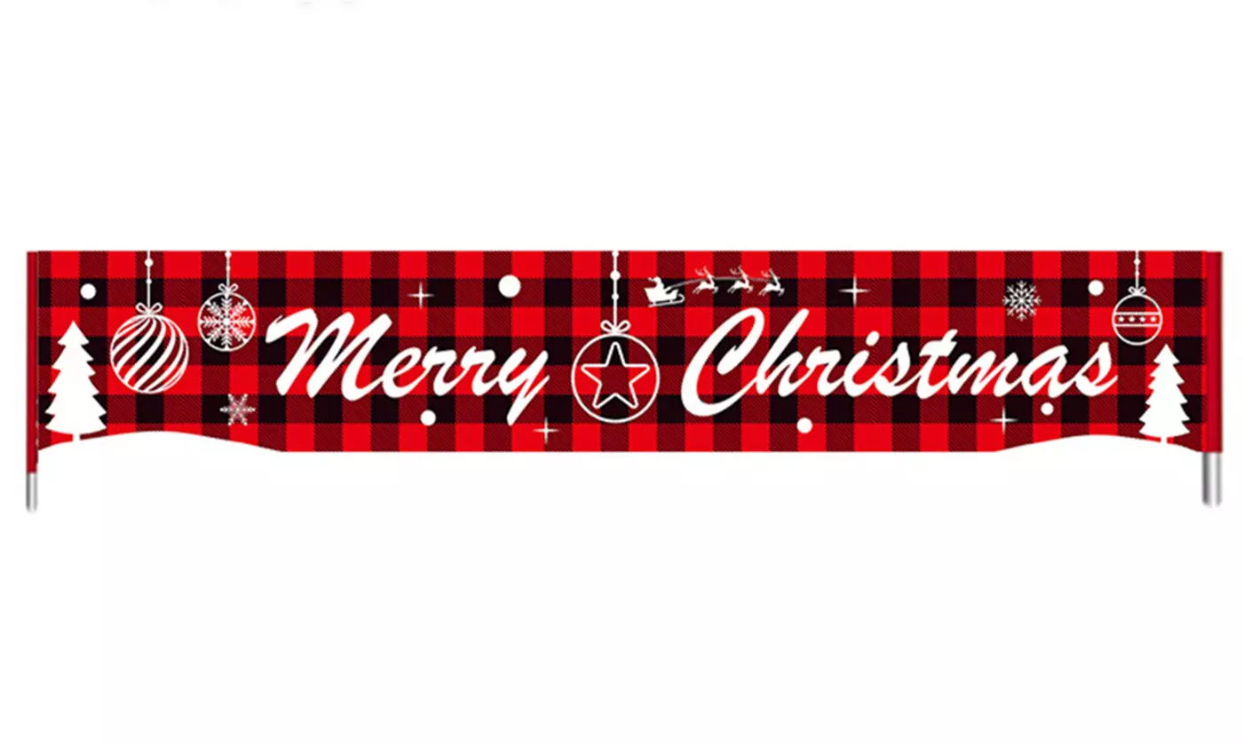 Merry Christmas Banner Huge Xmas House Home Outdoor Party Decoration