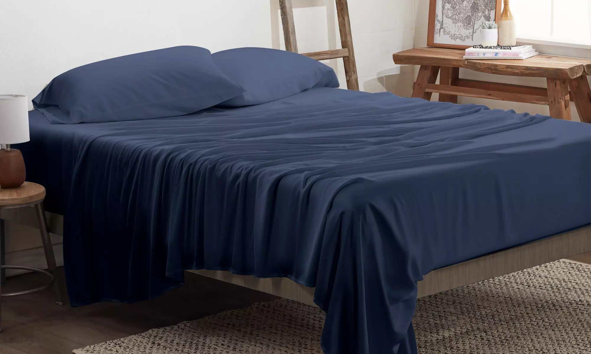 Merit Linens Premium Bamboo 4 Piece Luxury Bed Sheet Set