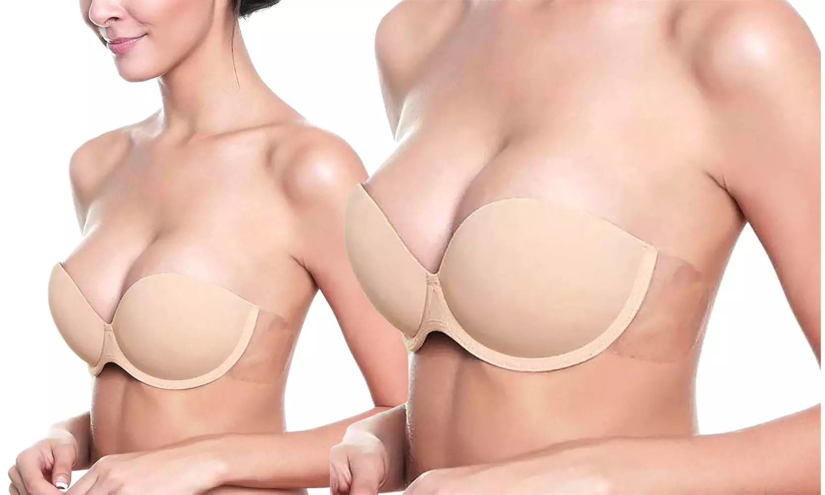 Self Adhesive Underwire Balconnette Backless Bra - Second Medium