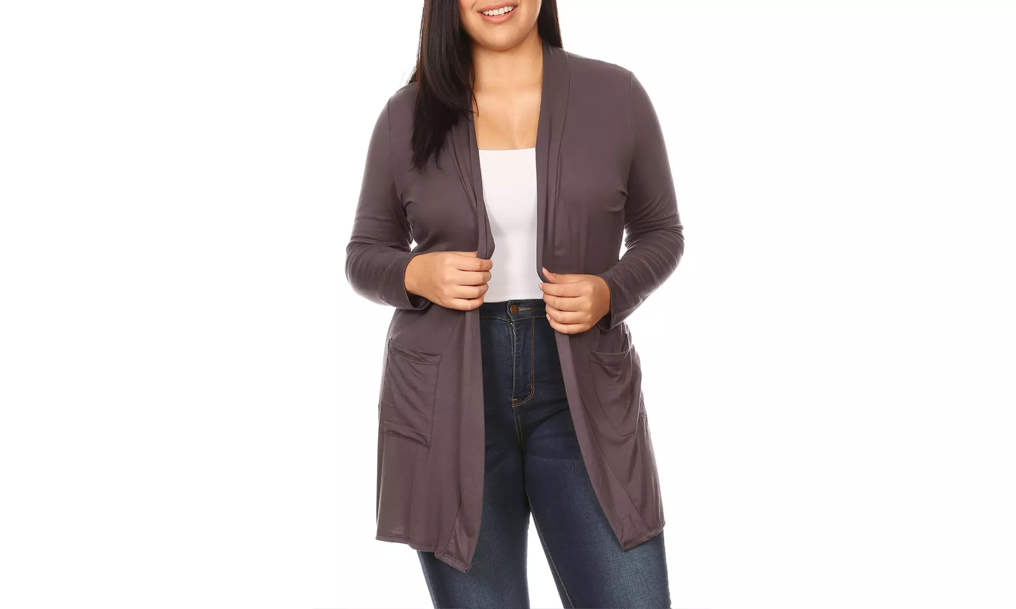 Women's Casual Solid Long Sleeve Cardigan