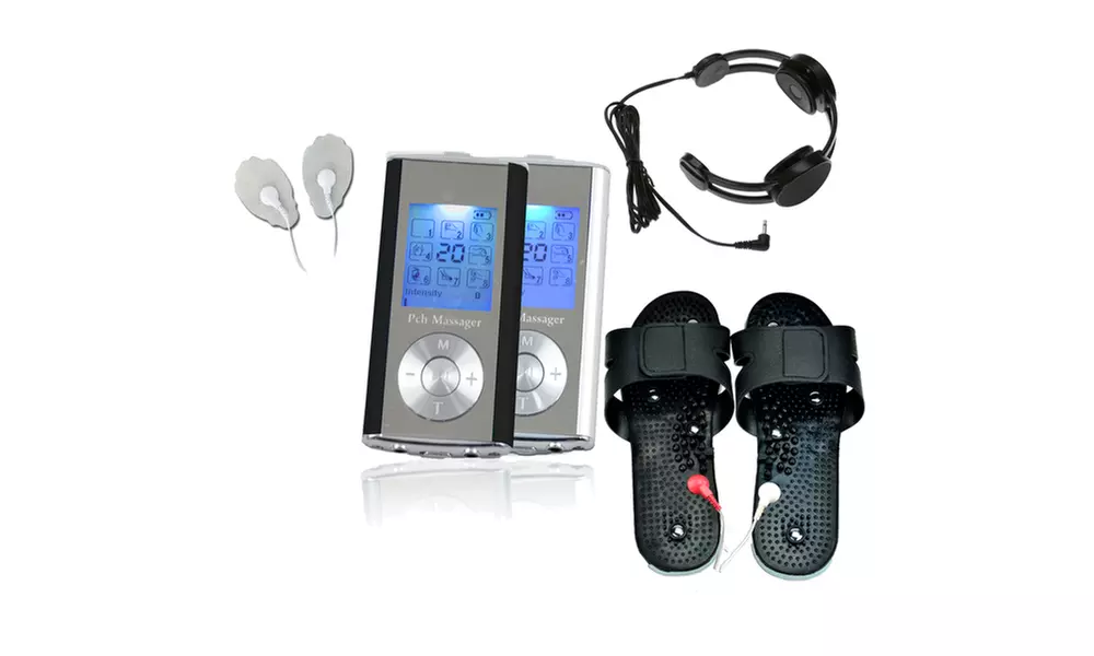 PCH Silver Pulse Massager with Massage Sandals and Neck Attachment - Second Medium