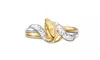 Women's 14K Plating Gold Lady Praying Hands Diamond Blessings Ring