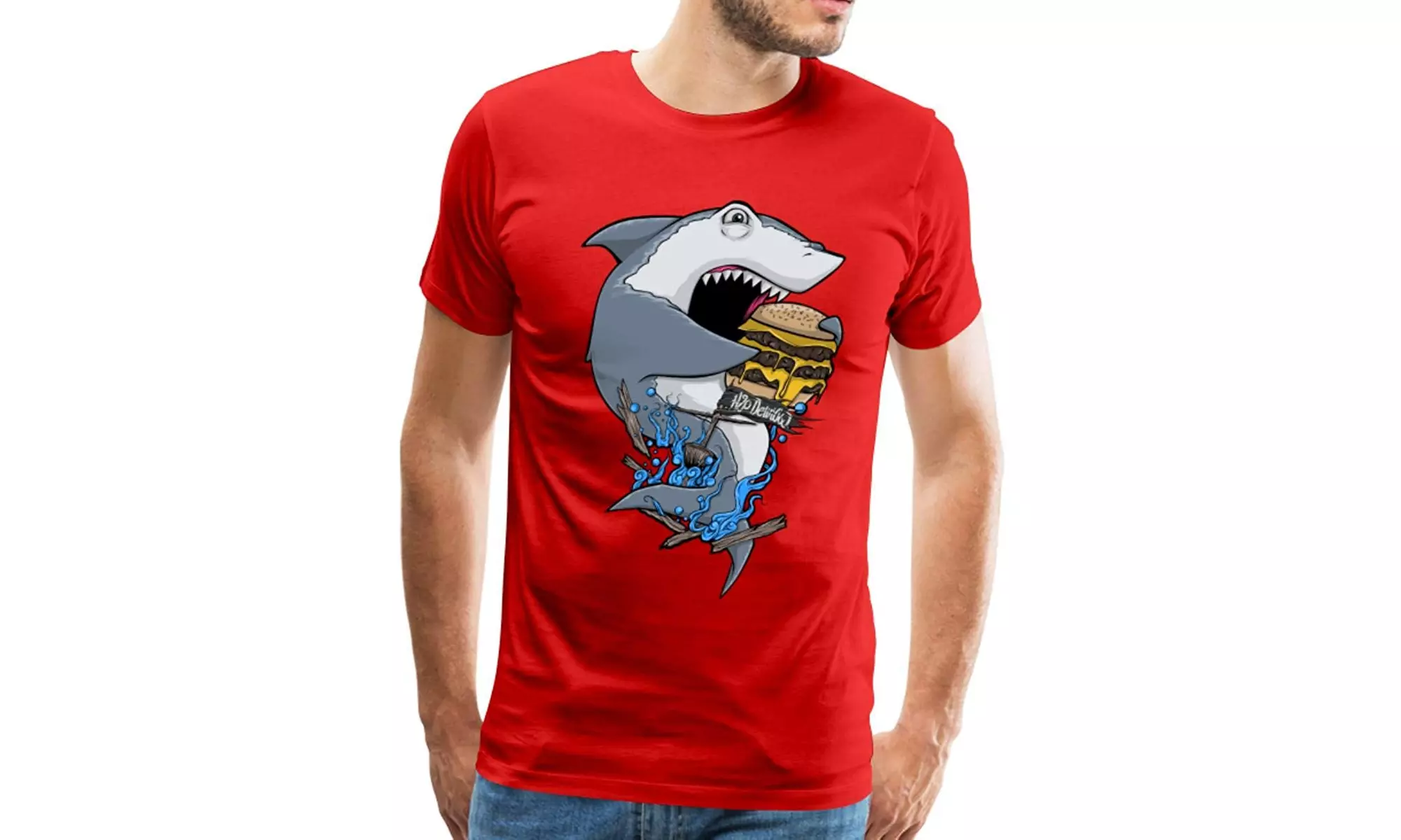 H2O Delirious Hungry Shark Men's Premium T-Shirt - Primary Image