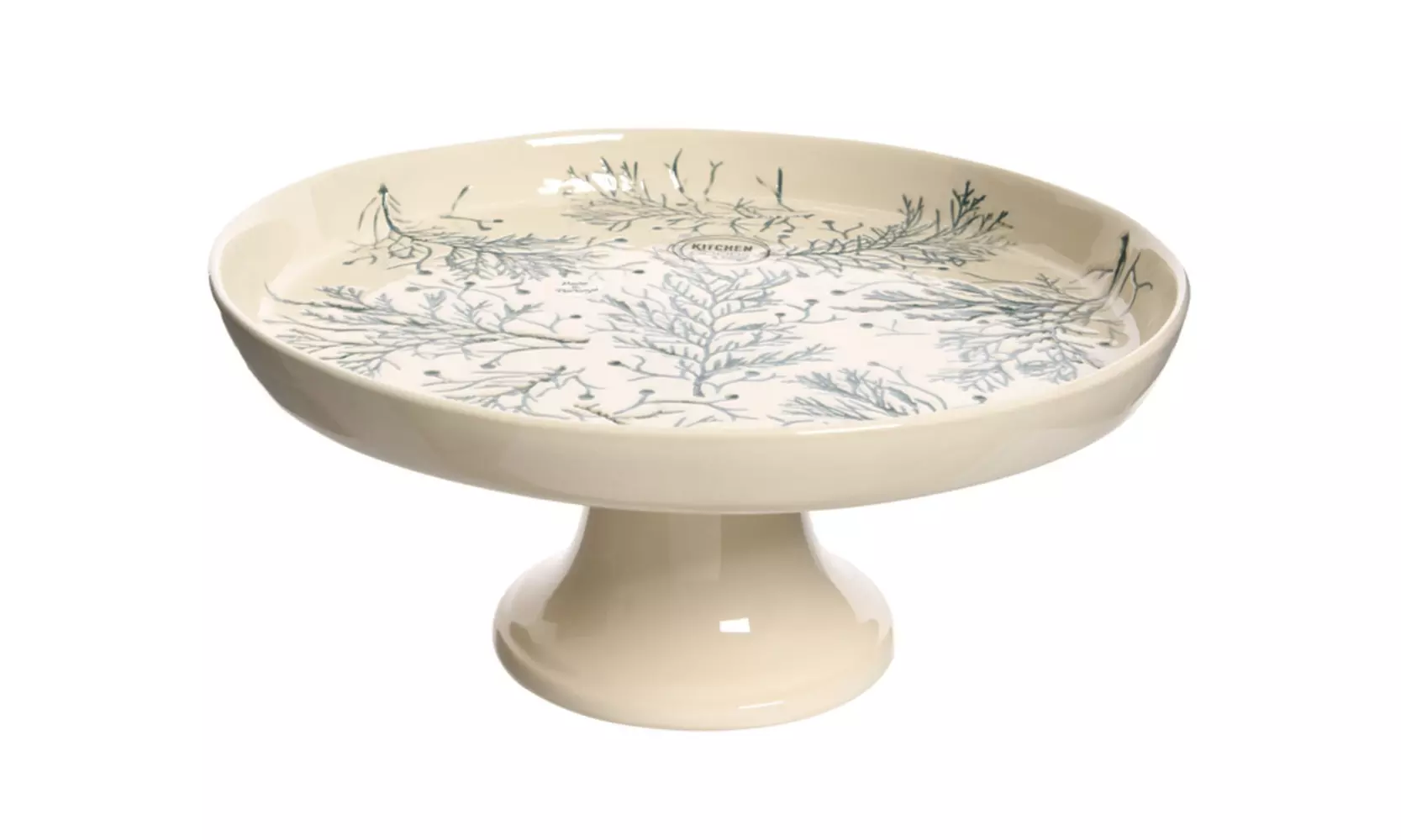Decoris 921999 Cake Stand, Cream/Blue - Primary Image