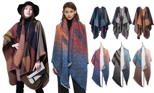 Women Oversized Scarf Wrap in Wool Blend; Warm & Versatile for Winter