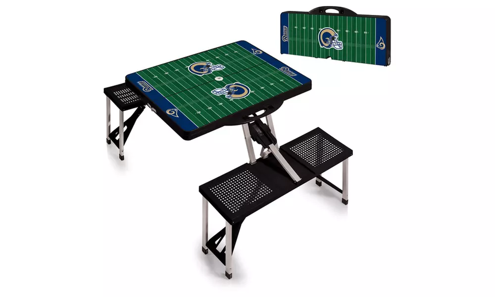 NFL Durable Aluminum Fold Out Sport Picnic Table - Primary Image
