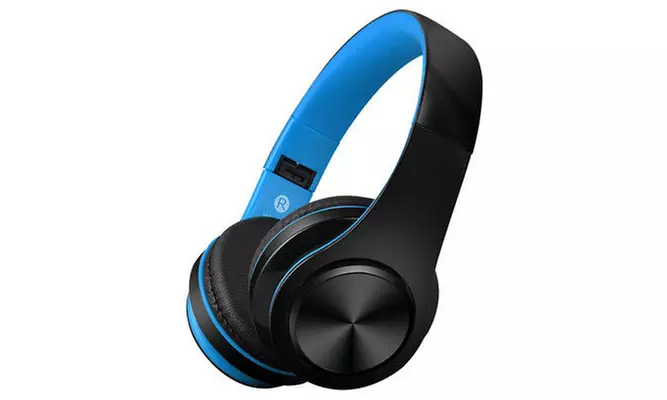 Wireless Bluetooth Headphones Foldable Stereo Earphones Super Bass Headset Mic - Primary Image
