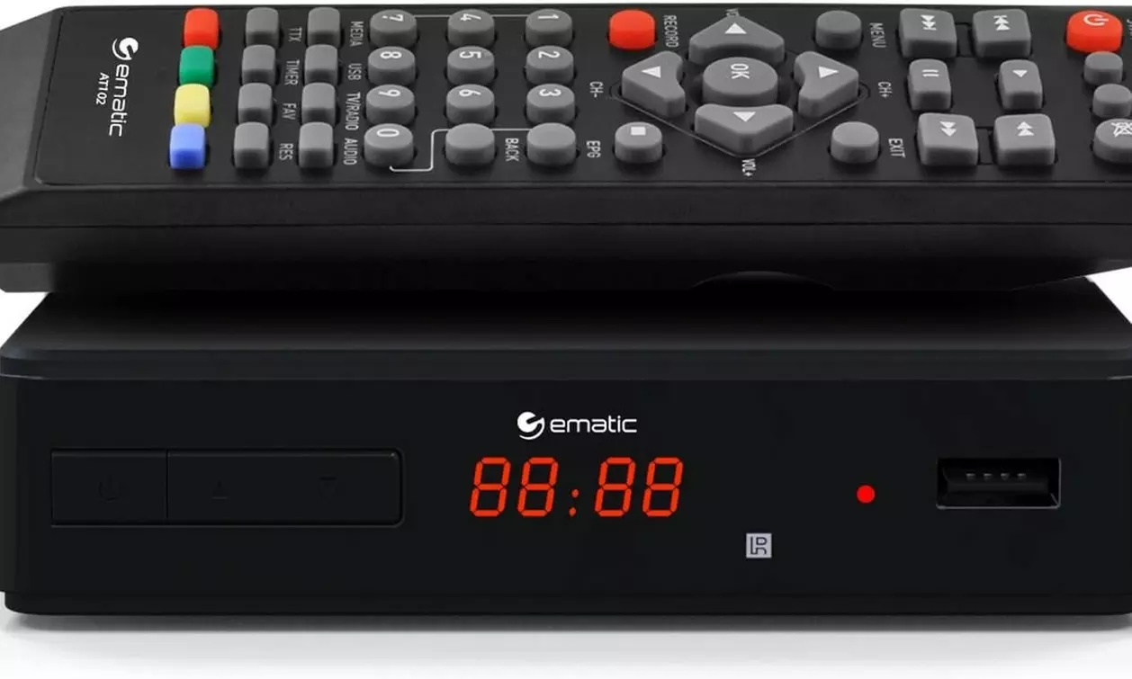 Ematic AT102 Digital TV HD Converter Box Recorder with LED Display - Primary Image