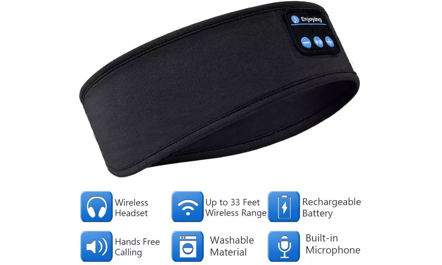 Wireless Bluetooth Stereo Headband Headphones Sleep Headphones Headband