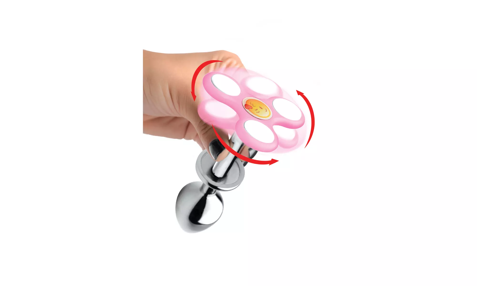 Light Up Emoji Fidget Spinner Anal Plug - Primary Image
