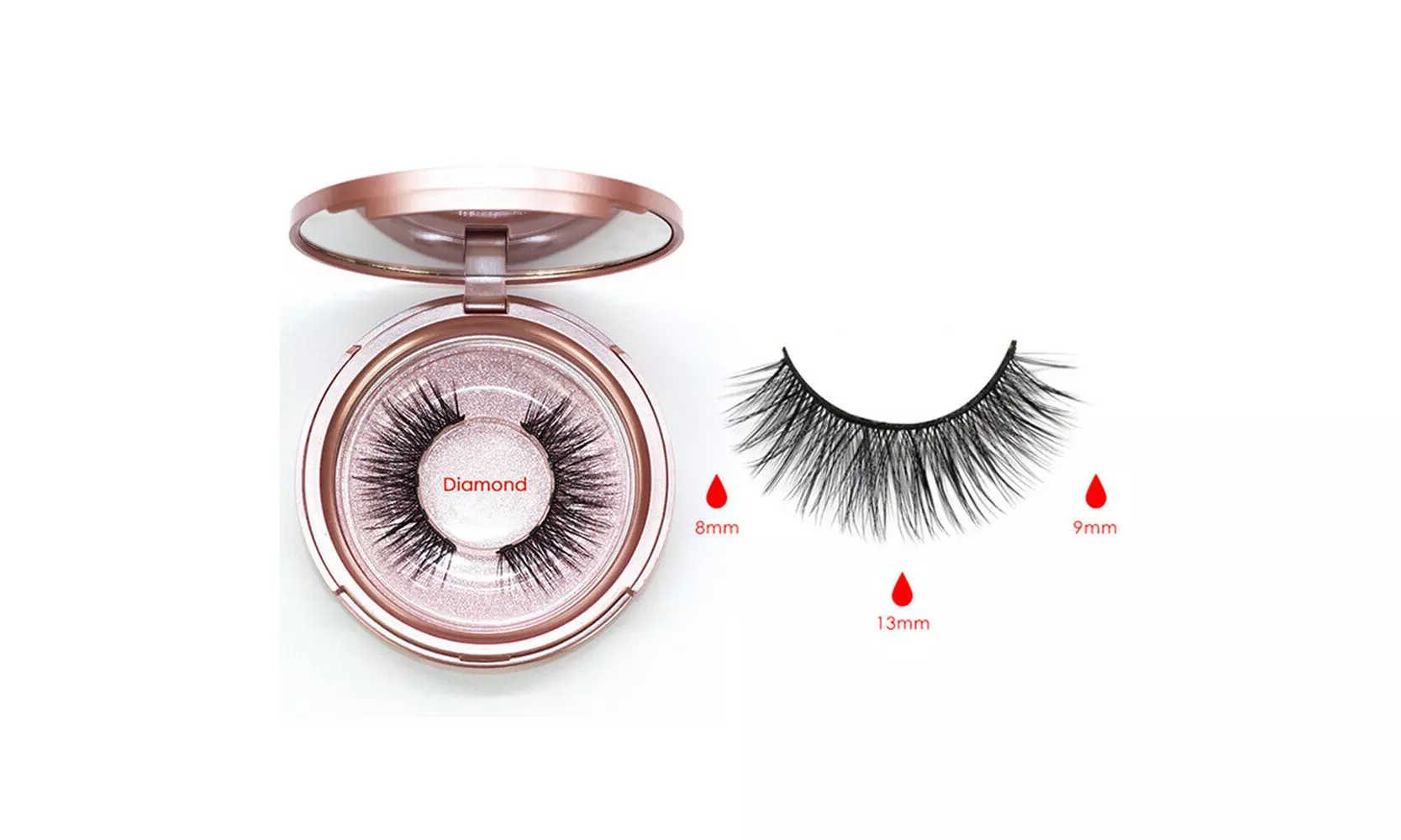 Magnetic Eyeliner Kit with Magnetic Eyelashes and Liquid Eyeliner, Diamond-5 - Second Medium