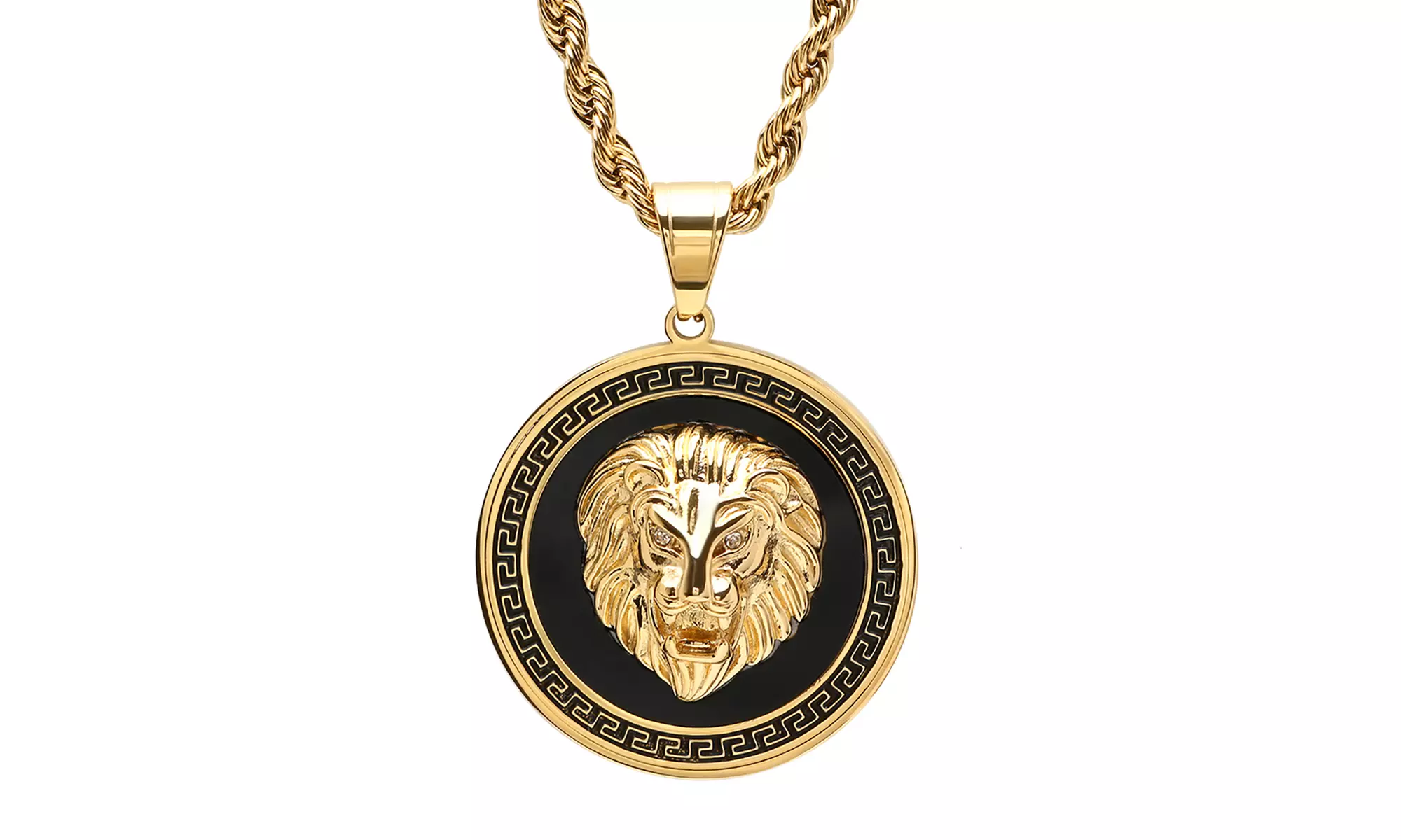 Men's Stainless Steel Lion Head Pendant 